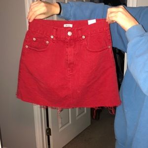 Brandy Melville red mini skirt